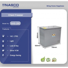 Nasco 142 Ltr deep freezer NAS200X Silver 4 star freezer