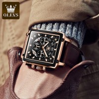 olevs 9919 custom logo stone gifts waterproof digital sports luxury leather strap watches men wrist mens Wrist quartz watch